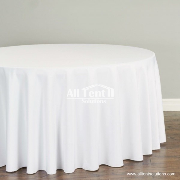 Quality White Table Cover for Round Table