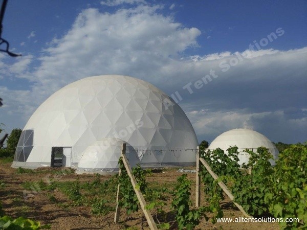 30m Waterproof Dome Tent with White PVC Fabric for Plantation