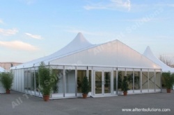 Customized High Peak Mixed Tent with Glass Wall and Glass Door