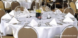 Quality White Table Cover for Round Table
