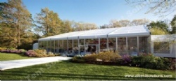 Latest Party Tent for 200 people with glass walls, ABS walls and door