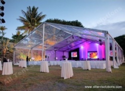 10mx24m Clear Event Tent for 200 people with Transparent PVC Roof