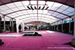 Clear Roof Arch Marquee Tent for Conference with Carpet and Stage Lights