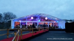 Clear Roof Arch Marquee Tent for Conference with Carpet and Stage Lights