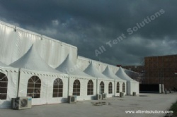 High Peak Tent for Festival Catering with Clear Windows and Rain Gutter